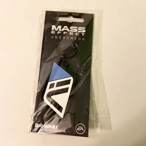 2017 Mass Effect Andromeda Rubber  Key Chain Nerd Block Collectible - Picture 1 of 11